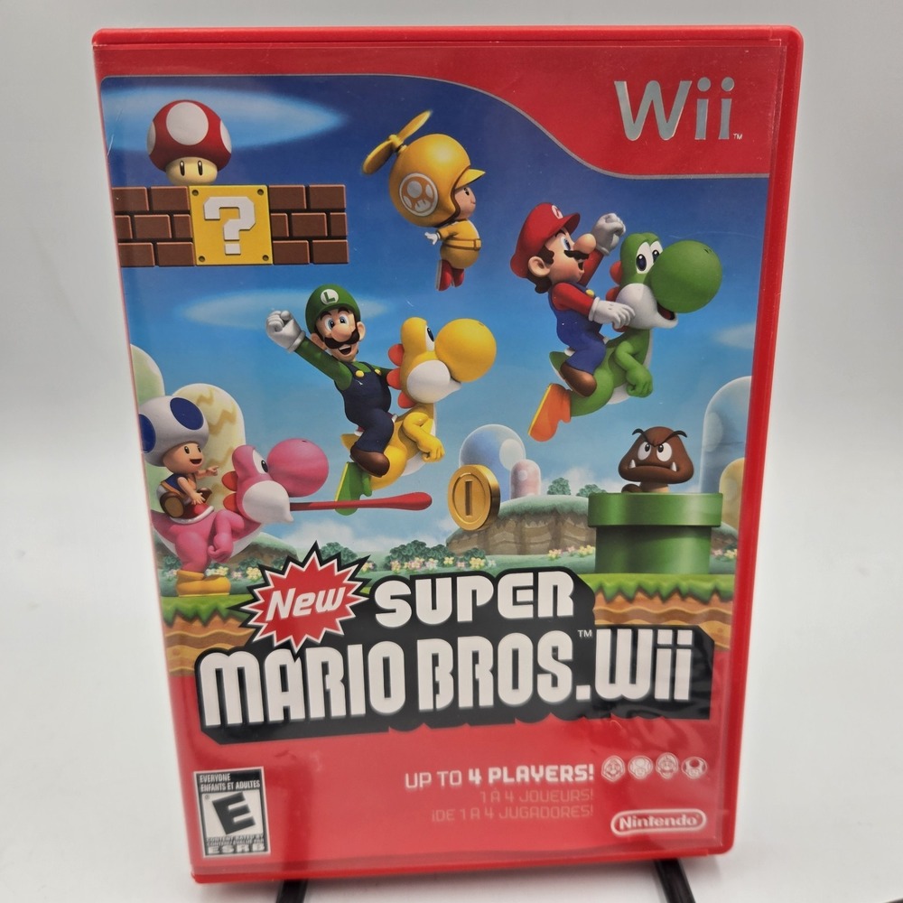 New Super Mario Bros Wii Nintendo Wii Game Red Case No Manual E For Everyone